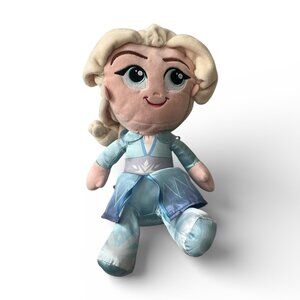 DISNEY Frozen II Princess Elsa Soft Plush Doll 12" Embroidered Face Anna & Elsa